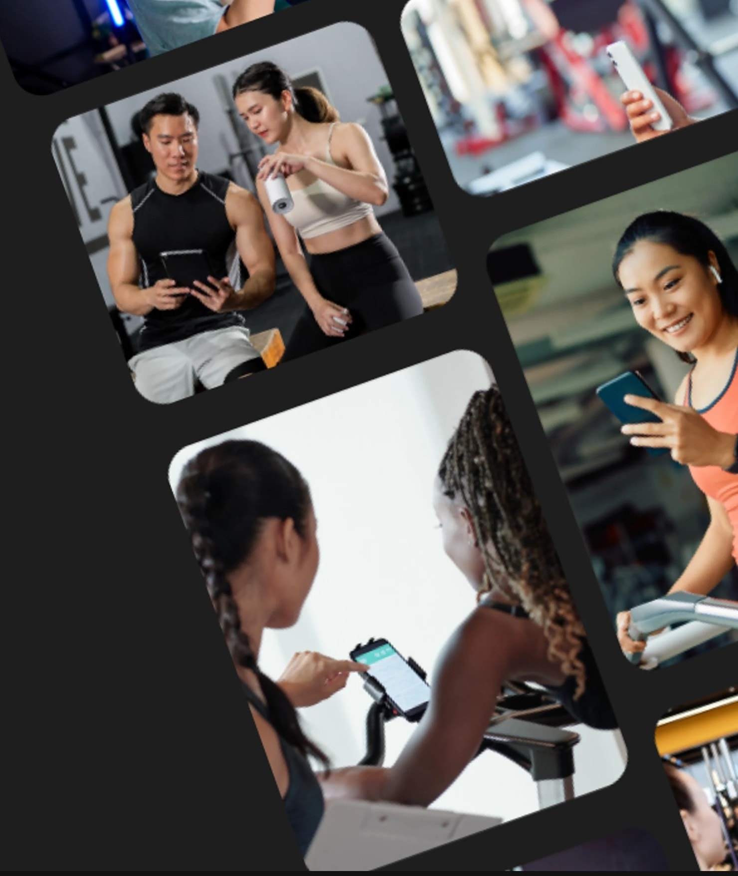 Members and trainers using Fitquarters